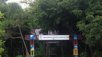 Gerbang masuk pulau Sangalaki, kepulauan Derawan