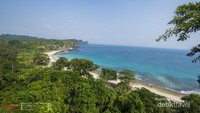 Pantai Perawan Sangiang, Pemandangan dari puncak arjuna