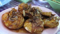 Udang banana yang rasanya pedas manis (foto:Keken/detikTravel)