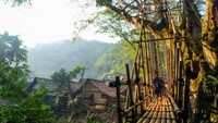 Jembatan di Kampung Gajeboh, Kawasan Baduy Luar