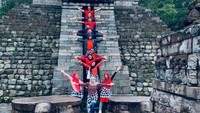 Bangunan Candi Sukuh yang berbentuk Piramid