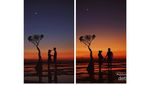 Senja Unik dari Pantai Walakiri Sumba