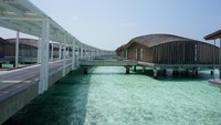 Deretan overwater villa di Club Med Finolhu, salah satunya tempat Hamish dan Raisa bulan madu