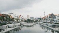 Cantiknya tampilan Kali Baru di kawasan Kota Tua setelah direvitalisasi