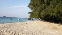 Pasir putih dan pemandangan yang mempesona di kawasan Pulau Dolphin