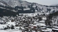 Pemandangan Shirakawa dari kejauhan