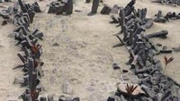Beberapa batu membentuk sebuah bangunan tertentu