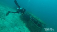 penyelam berlatar combi wreck