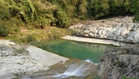 bagian bawah air terjun