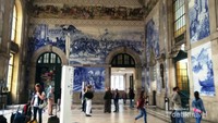 Estacao Sao Bento dan keramik Azulejos