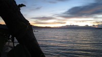 Indahnya senja di Danau Toba