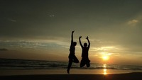 Sunset di Pantai pulo Kapuk