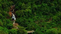 Penampang bagian hulu DAS Cimarinjung, berhiaskan jembatan yang menjadi penghubung menuju Puncak Darma