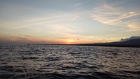 Beautiful sunrise in Lovina beach