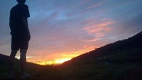 Menikmati sunset Surya Kencana