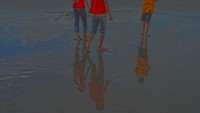 Berjalan di pasir pantai parangtritis