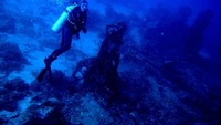 Dive site Wreck yaitu sisa pesawat pembom B29 WWII