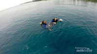 Usai menyelam di Pulau Sangiang