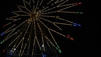Mata Legenda saat malam hari dipenuhi lampu warna-warni