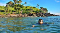 salah satu spot snorkeling di teluk tamiyang dengan pemandangan yang menakjubkan