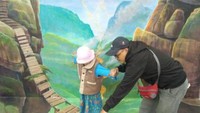Spot Poto menarik, dimensi serasa melintasi jembatan gunung berapi.