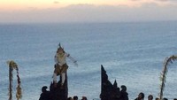 Aksi Hanoman di Pura Uuwatu Bali