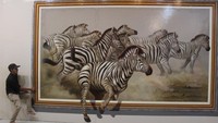 Lukisan 3 dimensi zebra