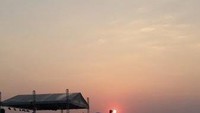 Sunset di Pantai Ancol yang cantik