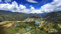 Foto Aerial kota Tiom