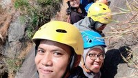 Jalur horizontal climbing via ferata gunung parang