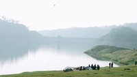 Suasana pagi hari di Waduk Sermo