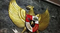 Garuda Pancasila di dalam ruangan pelataran cawan