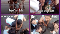 Asyiknya bermain di pantai