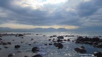 Pantai Cimaja kala pagi hari