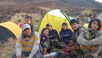 Kebersamaan dipuncak bayangan gunung penanggungan