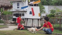 Anak-anak bermain di Taman Kelinci