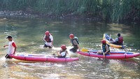 Canoeing menjadi salah satu kegiatan di pagi hari