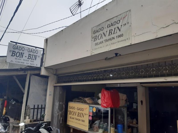 Bagian depan restaurant Gado-gado Bon Bin
