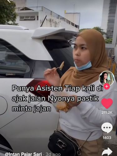 Dilarang Makan di Dalam Mobil, Asisten Ini Ngemil Ditemani Majikannya