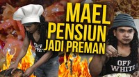 Sering juga membuat konten video lucu lainnya. Kali ini Maell pensiun jadi preman, dan sibuk mengulek sambal serta makanan lannya. Foto: Instagram @maell_lee