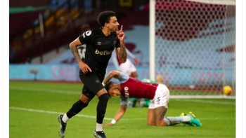 Di akun Twitter, Lingard langsung merayakan dua gol dalam debutnya membela West Ham setelah dipinjamkan dari Manchester United. Foto: istimewa