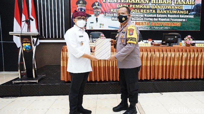 pemkab hibahkan tanah ke polresta banyuwangi