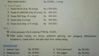 Daftar harga dari instagram @curug_ciherang