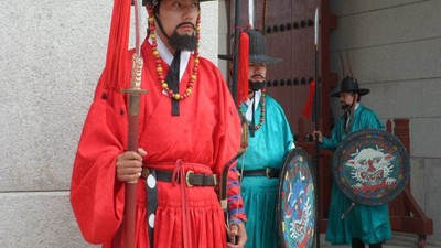 Dikepung Prajurit Istana di Gyeongbokgung