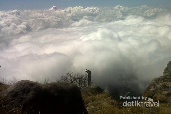 Hamparan Awan di Puncak Gunung Bawakaraeng, Sulsel