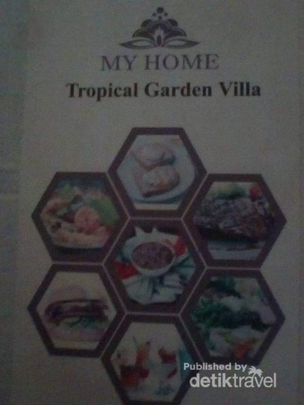 Menu yang ditawarkan di My Home Tropical garden.