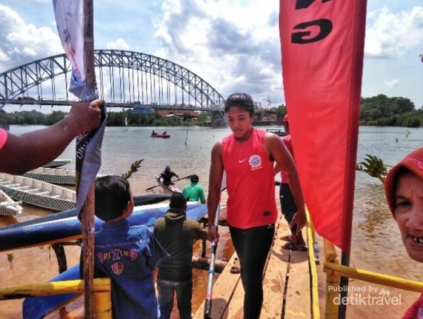 Salah satu peserta kayak dari indonesia, atlet DKI Jakarta