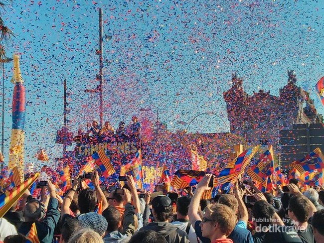 Pengalaman Tiada Dua, Merasakan Pesta Juara Barcelona