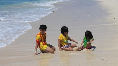 Pesona Patung Pandawa di Pantai Pandawa