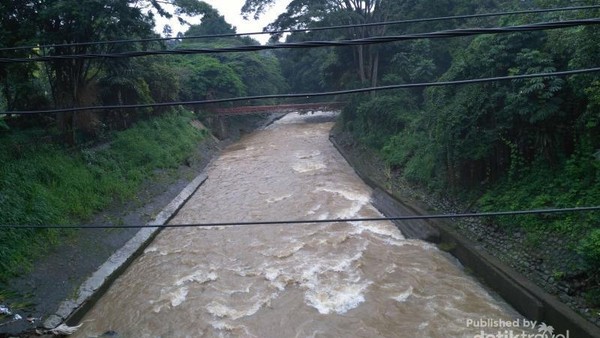 Spot Foto Memantau Tinggi Air Kali Ciliwung